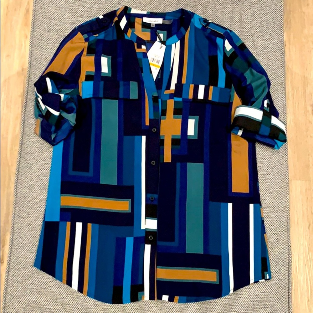 NWT Calvin Klein multicolor blouse